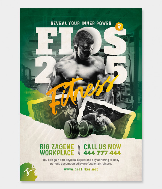 Modern Fitness Trainer Flyer Template