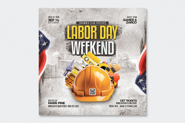 Preview of Labor Day Flyer Template PSD