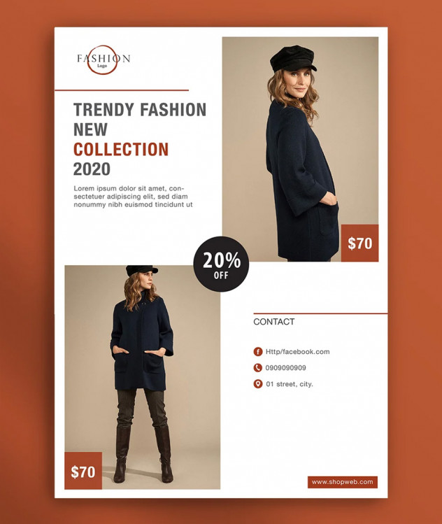 Fashion Flyer Template AI, EPS