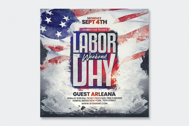 Preview of Labor Day Flyer Template PSD