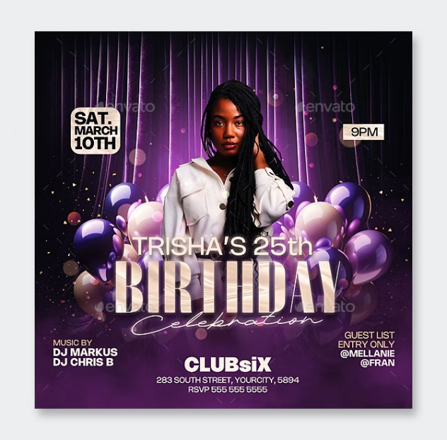 Birthday Flyer PSD Design - product preview 0