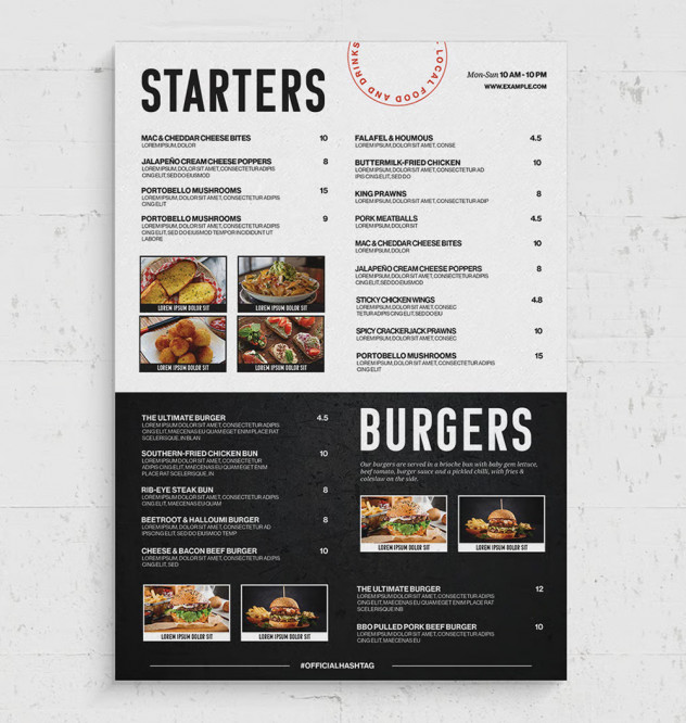 Modern Food Menu Template preview #3