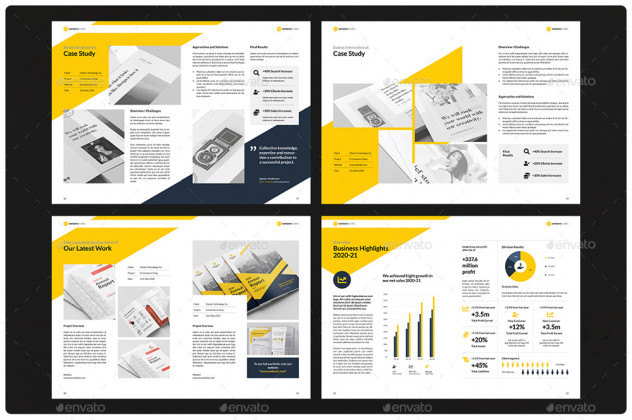 Professional company profile brochure template Microsoft Word, InDesign preview #3