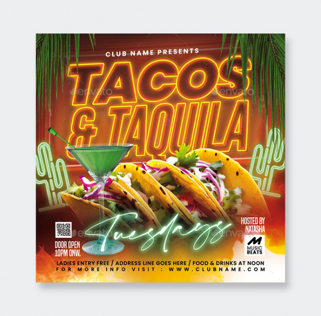 Taco Flyer Template PSD