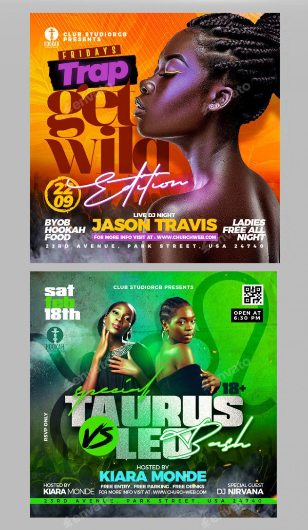 Party Flyer PSD Bundle 2 in 1