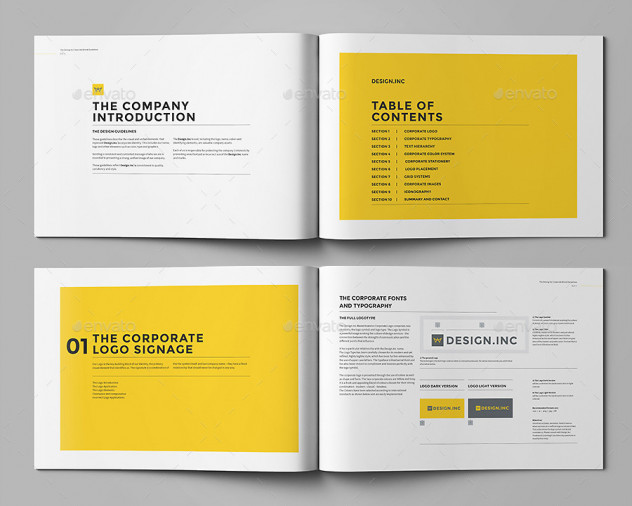 Minimal and Professional Brand Manual and Identity Brochure Template