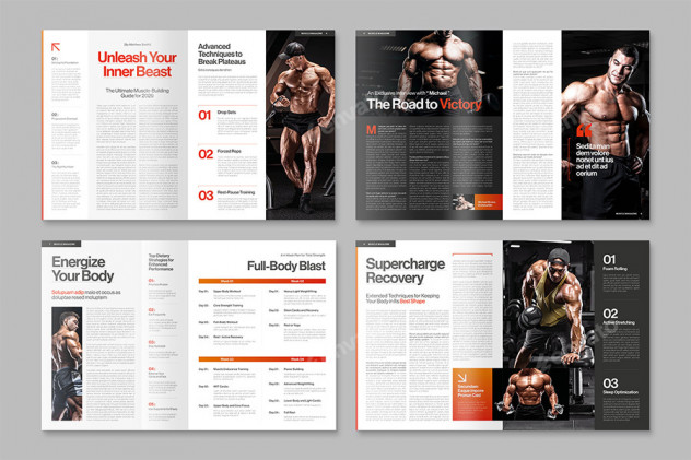 Sport Magazine Template InDesign INDD - product preview 2