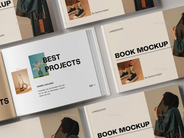 Landscape Book Mockup PSD - product preview 6