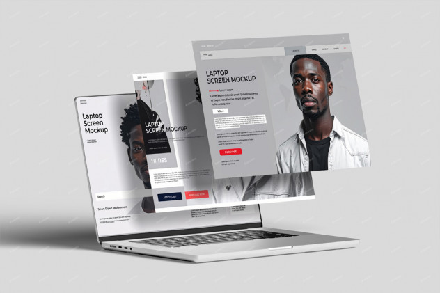 Laptop Screen Website Mockup preview #2