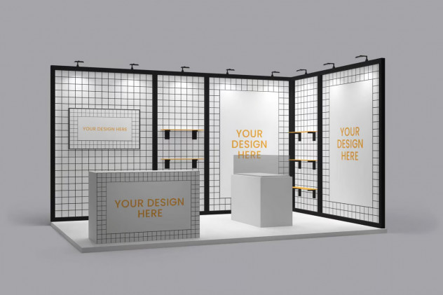 Flexible Exhibition Booth Mockup preview #4