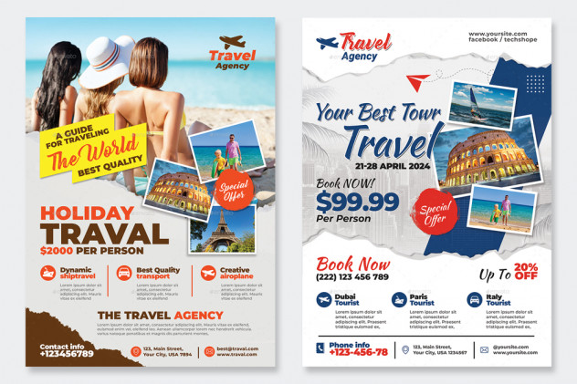 Travel Agency Flyer Templates PSD - product preview 0