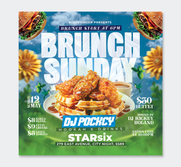 Brunch Flyer Template PSD