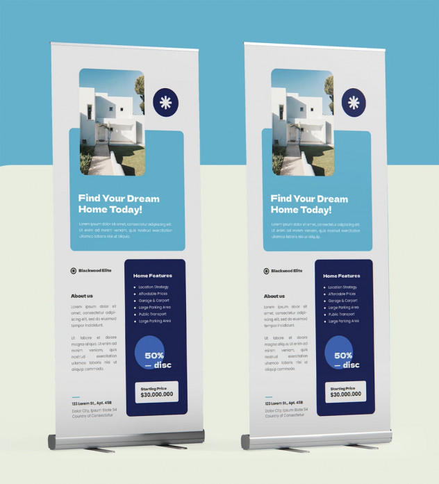Preview of Real Estate Roll up Banner Template