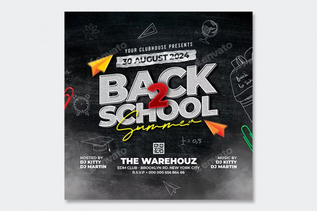 Back To School Flyer PSD