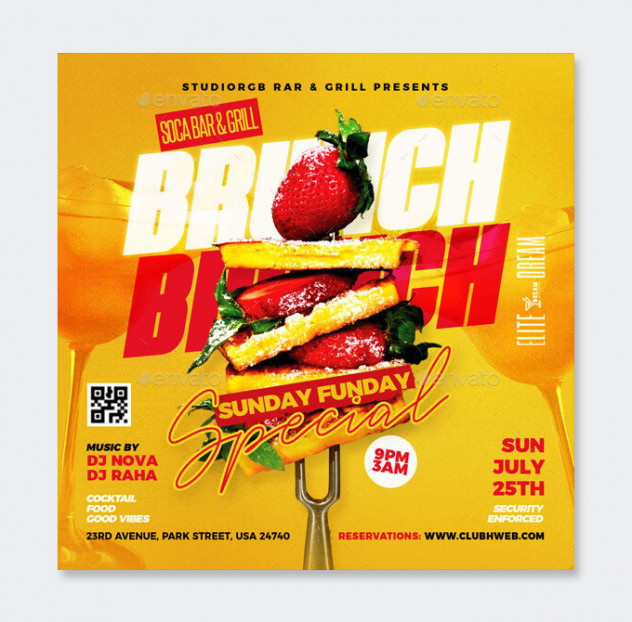 PSD Brunch Flyer Template