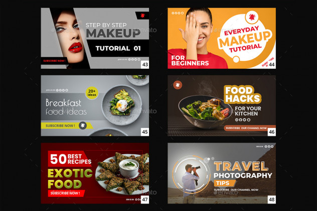 50 Youtube Thumbnail Templates PSD - product preview 7