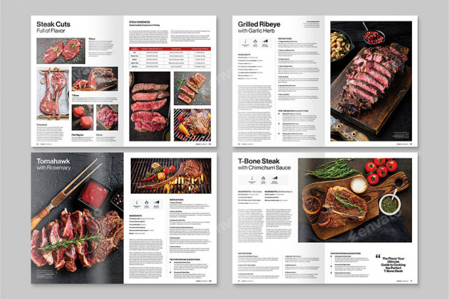 Cookbook Template InDesign IDML and INDD - product preview 1