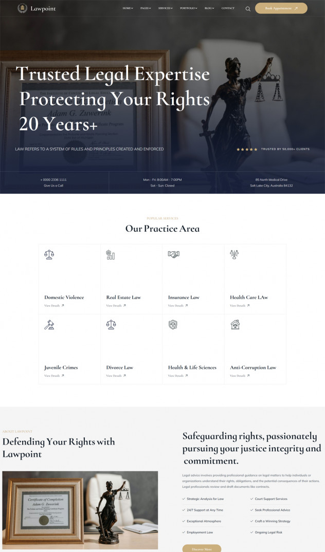 Lawpoint - Attorney Lawyer HTML Website Template