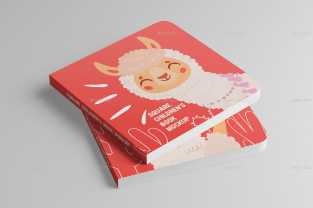 Square Children's Book Mock-Up preview #6