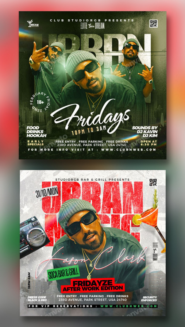 Preview of Premium DJ Flyer Template Bundle