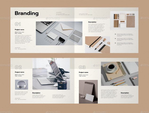 Landscape Personal Portfolio Brochure Template PSD, AI, EPS