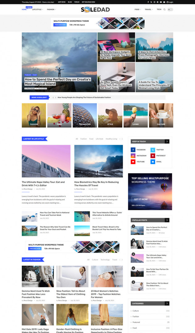 Soledad – Multipurpose, Newspaper, Blog & WooCommerce WordPress Theme - product preview 0