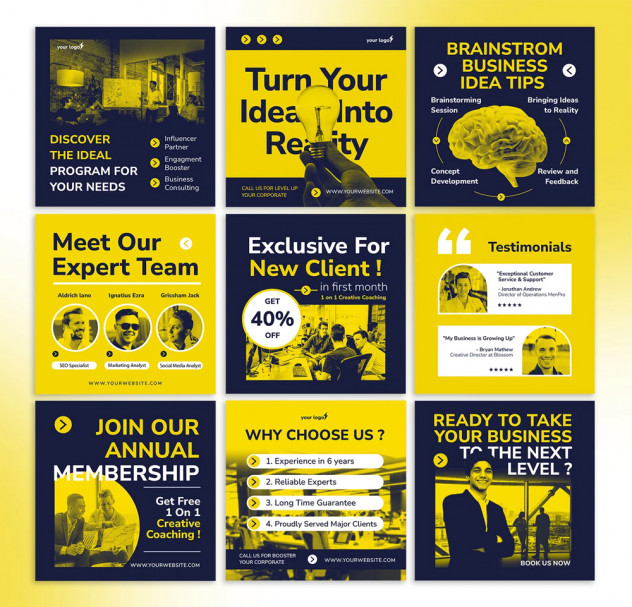 Preview of Digital Marketing Agency Instagram Post Templates