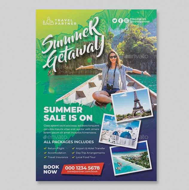 Travel & Vacation Flyer Template PSD - product preview 1