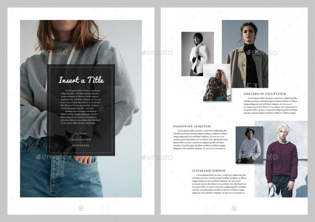 Stylish Fashion Look Magazine Template &ndash; InDesign (INDD & IDML) preview #3