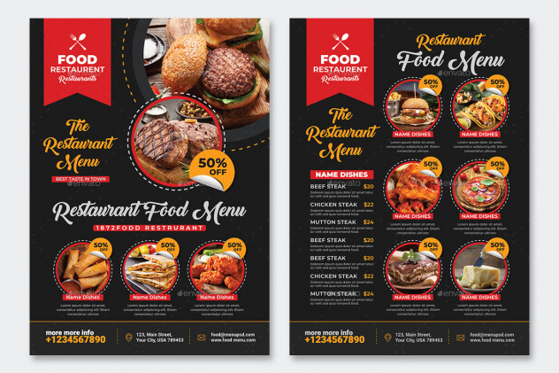 Restaurant Menu Template PSD - product preview 0