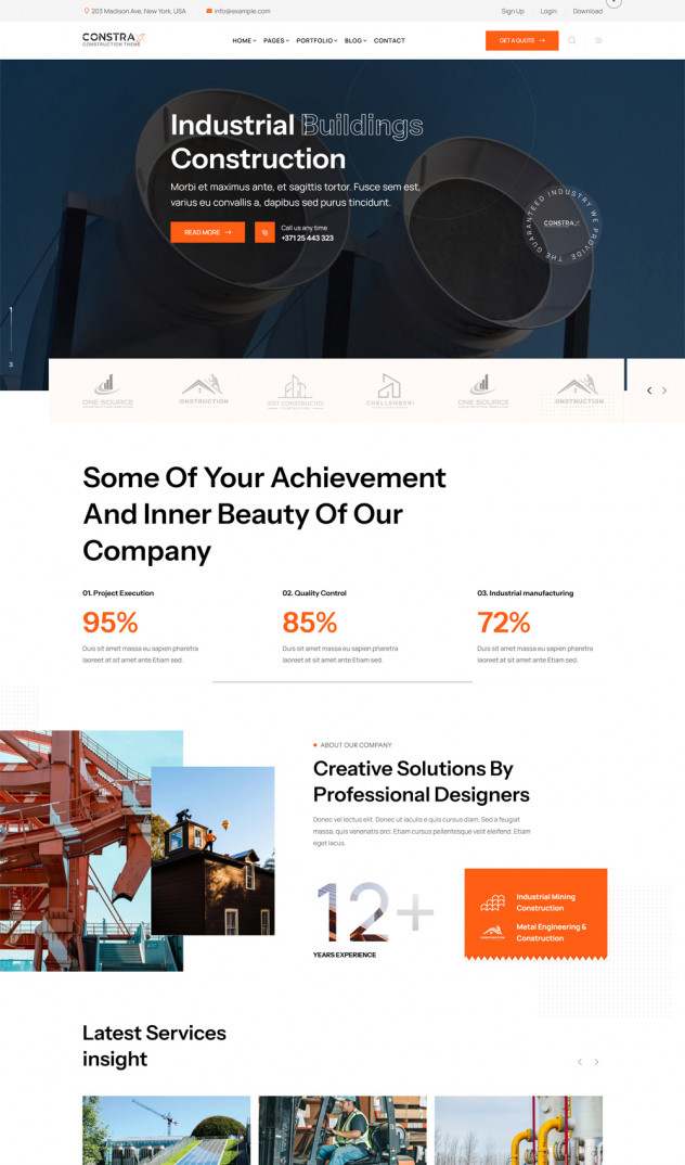 Construction & industrial WordPress Elementor Theme