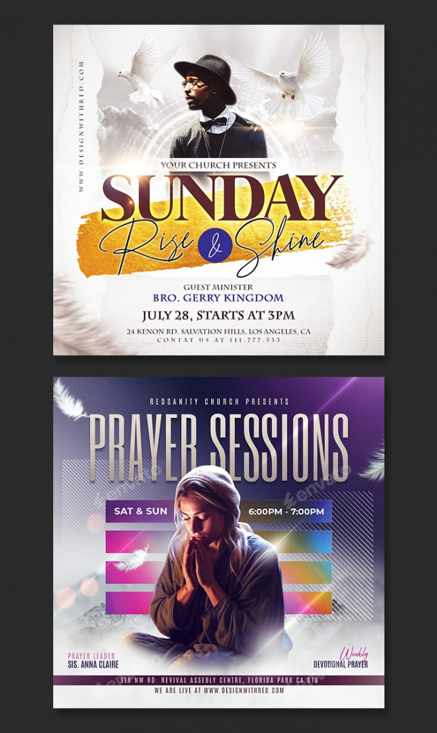 Church Flyer Template Bundle 2 in 1