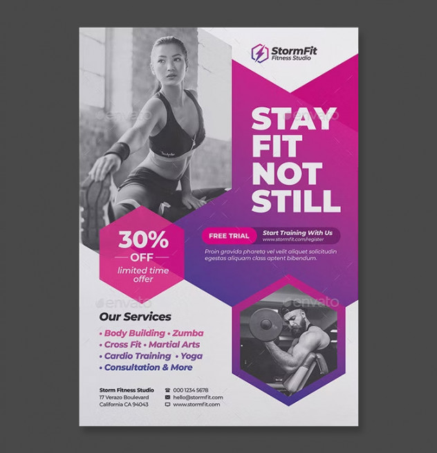 Fitness Gym Flyer Template - product preview 0