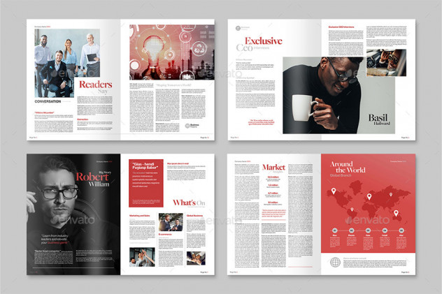 Business Magazine Template InDesign INDD - product preview 2