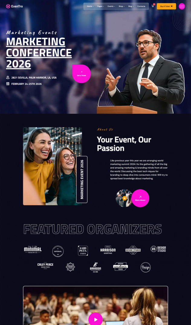 Event & Conference NEXT JS Template preview #2