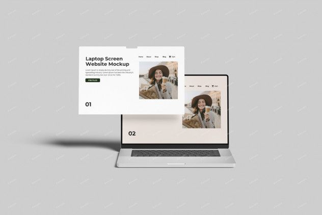 Laptop Screen Website Mockup preview #5