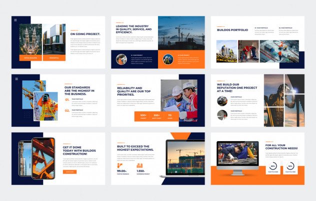 Construction PowerPoint Template - product preview 2