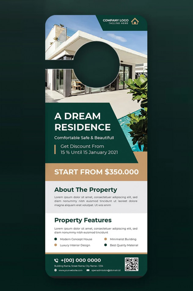 Preview of Property Residence Door Hanger Template