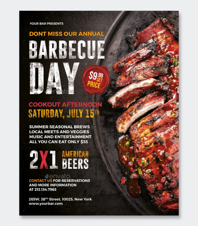 BBQ Flyer Template PSD