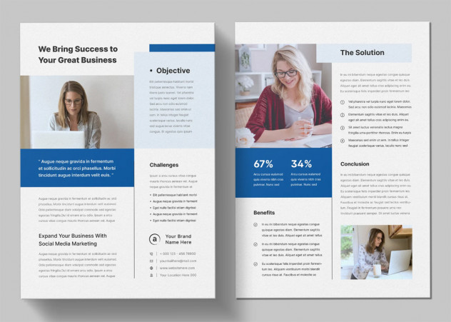 Preview of Case Study Flyer Template - AI, EPS, DOCX