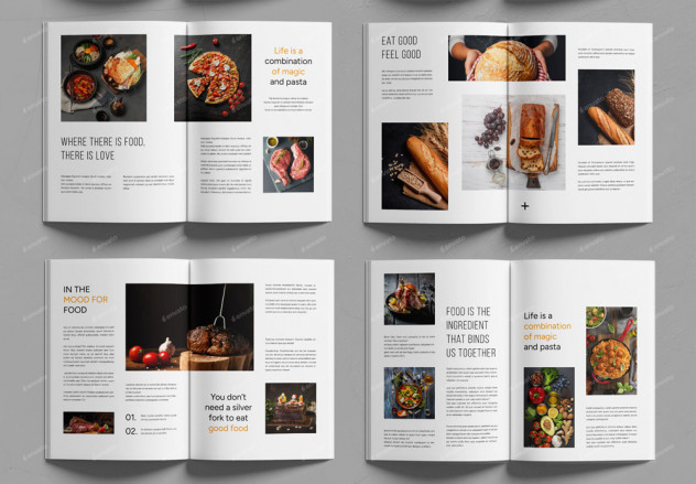 Food Magazine Layout InDesign INDD preview #2