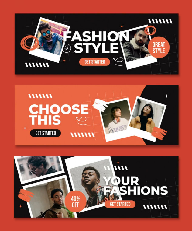 Preview of Fashion Style Facebook Cover Templates - AI, EPS, PSD
