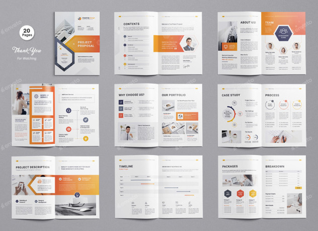 Project Proposal Template InDesign & Ms Word - product preview 5