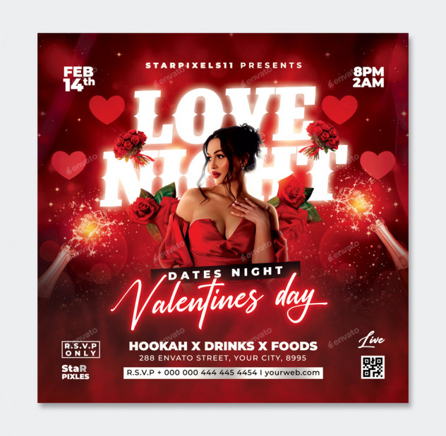 Valentines Day Flyer Template PSD