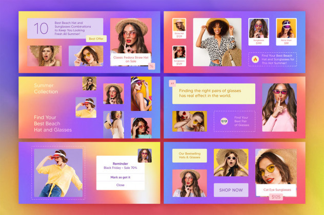 6 Fashion Facebook Covers Design - PSD preview #2
