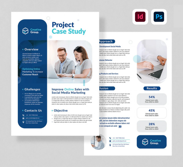 Project Case Study Template main preview