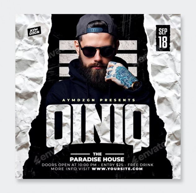 DJ Flyer Template PSD