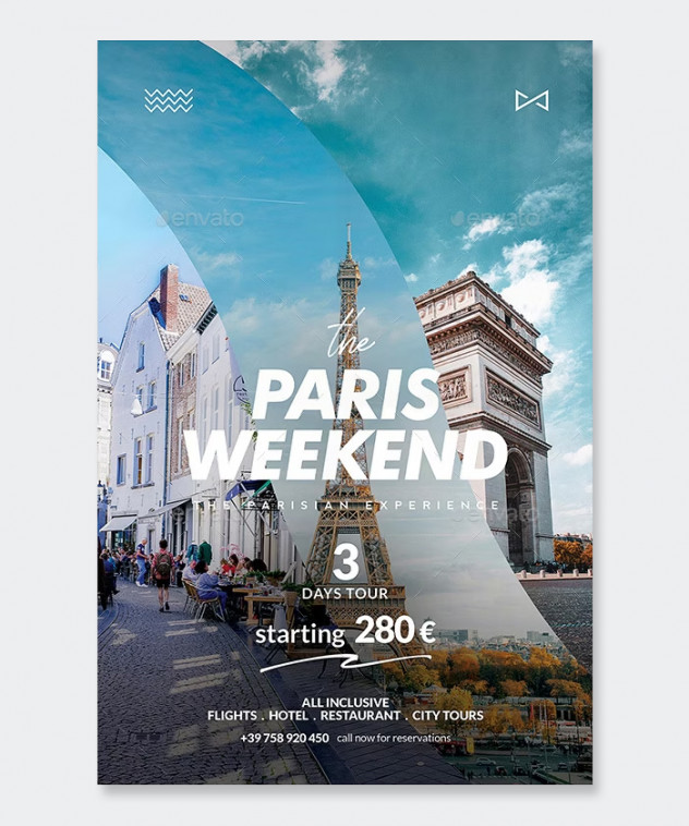 Travel Flyer Design PSD - product preview 2