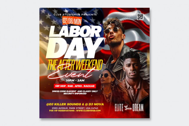 Preview of Labor Day Flyer Template PSD