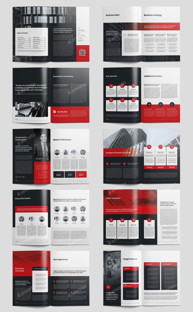 Business Plan Brochure Template InDesign INDD